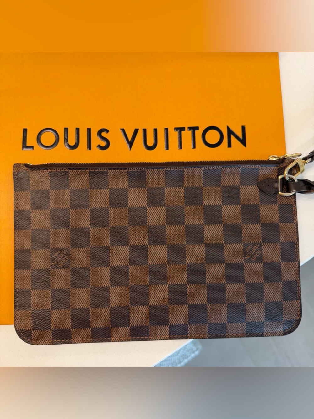 Louis Vuitton Neverfull GM Clutch • Pochette in Damier Ebene - Picture 2 of 9